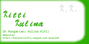 kitti kulina business card